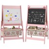 FONTOI Art Easel for Kids, 3 in 1 Kids Art Easel with Paper Roll, Storage Baskets, Standing Toddler Easel, Pink, 18.3"*36.5"*21.3" - 4 of 4