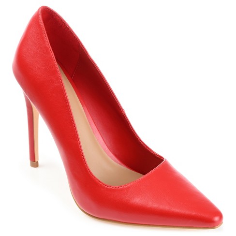 Journee Collection Womens Hadli Tru Comfort Foam Pointed Toe High Stiletto  Pumps Red 8