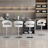 VECELO Bar Stools Swivel Adjustable Modern Pu Leather Barstools Set of 2/4, Counter Bar Stools with Back and Armrest for Bar or Kitchen - 3 of 4