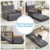 Mjkone Muti-Functional Folding Floor Sofa Bed,3-Seater/2-Seater/1-Seater Lazy Futon Sofa with Pillows,6 Position Adjustable Backrest - 2 of 4