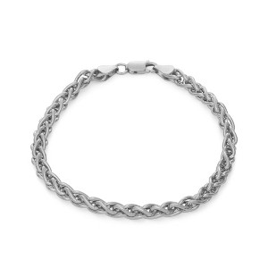 Giorgio Di Vicenza Sterling Silver Men's 5.3mm Wheat Chain Bracelet - 1 of 1