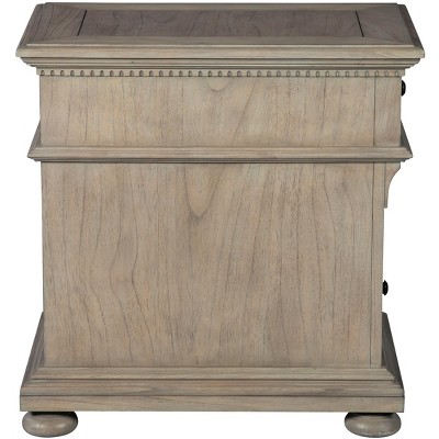 Traditional Brown Mindi Wood Side Table with 3 Drawers