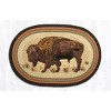 Earth Rugs Buffalo Oval Patch Rug – 20"x30" Braided Jute Hand-Painted Rustic Accent - 2 of 3