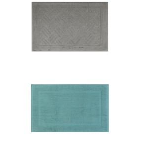 Unique Bargains 2Pcs Cotton Banded Reversible Soft Plush Absorbent Bathtub Mat - 1 of 4