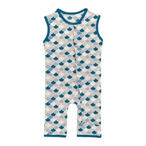 Boy's ' Bamboo Print Tank Romper - KICKEE - 1 of 2