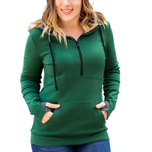Women's Evergreen Half Zip Hoodie - Michelle Mae - 1 of 3
