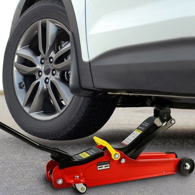 2 Ton Low Profile Floor Jack, Hydraulic Trolley Jack Car Lift, Steel Racing Floor Jack with Single Piston Quick Lift Pump, Lift Range 3.3"-15.2"