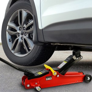 2 Ton Low Profile Floor Jack, Hydraulic Trolley Jack Car Lift, Steel Racing Floor Jack with Single Piston Quick Lift Pump, Lift Range 3.3"-15.2" - 1 of 4