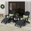WestinTrends Tuscany HIPS Outdoor Patio Folding Adirondack Chairs with Ottomans and Side Table (5-Piece Conversation Set) - 2 of 4