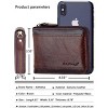 Generic Men gifts Genuine Leather Short Zip Cowhide Wallet credit card ID Purses 2 - 4 of 4