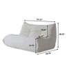 WJShome Lazy Floor Sofa, Fireside Chair,Teddy Velvet Sofa Bean Bag Couch, Lounge Togo Lazy Floor Sofa, Accent Chair , Corner Chair - 3 of 4