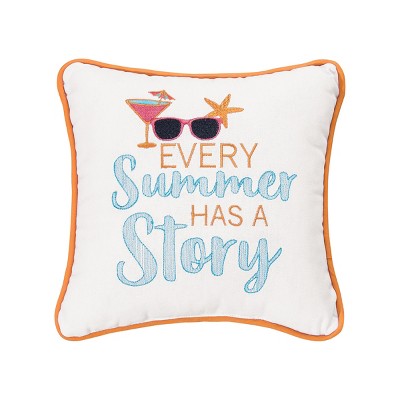 C&F Home Every Summer Has A Story 10" x 10" Embroidered Throw Pillow