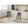 TiramisuBest Counter Bar Stools Set of 2, 360° Swivel Upholstered Barstools with Backs and Metal Legs, 26" H Seat, Velvet Fabric,Goldy Footrest - 4 of 4