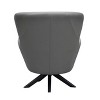 Treasure Trove Accents Swivel Accent Chair Gideon Gray/Black: 360° Swivel, Leather Upholstery, No Assembly Required - 4 of 4