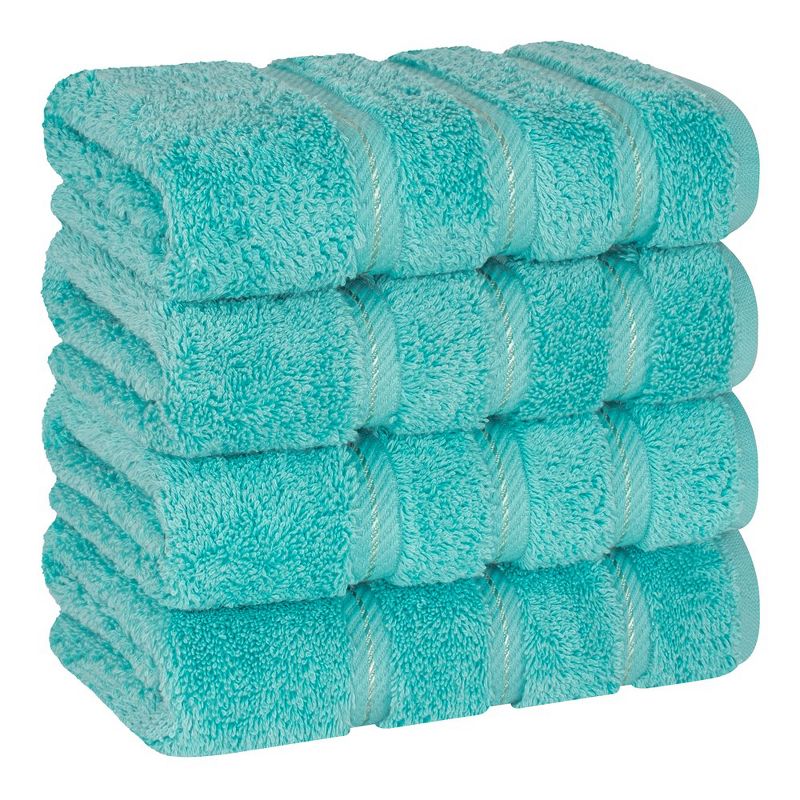 American Soft Linen 4 Pack Hand Towel Set, 100% Cotton, 16 inch by 28 inch, Hand Face Towels for Bathroom, 1 of 10