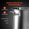 VEVOR Stainless Steel Stockpot, 24 Quart Cooking Pots, Cookware Sauce Pot with Lid, and Handle, Sanding Treatment, Silver - 3 of 4