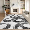Washable Area Rug, Non-Slip, Low Pile, Ultra Thin, Abstract Snake Print for Living Room, Bedroom, Dining Room, Office. - 2 of 4
