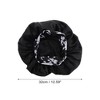 Unique Bargains Women Flowered Shower Cap Black 1 Pc - 2 of 4