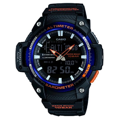 Men's Casio Analog-Digital Twin Sensor Watch - Black