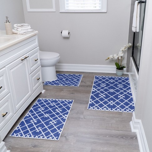 Bath Mat Set Anti-slip Bathroom Mat Toilet Floor Carpet Bathroom Rug Floor  Mats