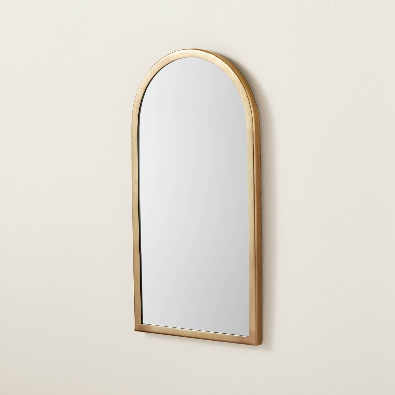 Arched 8&#34;x16&#34; Metal Frame Wall Mirror Brass Finish - Hearth &#38; Hand&#8482; with Magnolia, 4 of 11