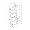 NicBex Industrial Bookcase Multiroom Storage Space Saving Organizer for Living Room Display Solution Bedroom Study - 2 of 4