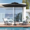 Crestlive Products 9 x 5 FT Double Top Patio Outdoor Umbrella Rectangular Tilting Parasol Waterproof - image 3 of 4