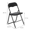 Folding Chairs 4 Pack with Cushion - Portable Metal Chairs with Non-Slip Feet Pads, Stackable Chairs for Outdoor & Indoor Event - 3 of 4