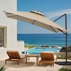 Hyleory 132'' Square Cantilever Umbrella with Cover Double Top Outdoor Patio Umbrella with 360° Rotation - 2 of 4