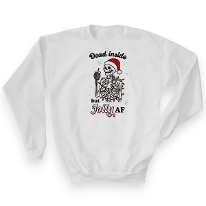 Personalization Mall Jolly AF Christmas Adult Crewneck Sweatshirt - 1 of 3