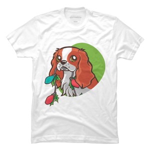 Men's Design By Humans Super Cute Dog Paws Print Christmas Tree T-Shirt By rasok T-Shirt - 1 of 4
