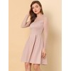 Allegra K Women's Heart Mesh Sheer Long Sleeve Gothic Cocktail Skater Party Dress - 4 of 4