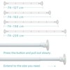 LunaLulinlk White Shower Curtain Rod - Adjustable Frosted Shower Curtain Rod 29-64'', Heavy Duty Shower Curtain Rod for Bathroom - 3 of 4