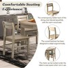 UPHA 5-Piece Natural Color Extendable Round Dining Table Set with Storage Drawers and 4 Dining Chairs - 3 of 4
