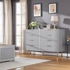 Fluted 8 Drawer Storage Dresser, Tall Modern Chest with Ample Deep Drawers and Wide Top, Wooden Organizer for Living Room, Hallway - 4 of 4