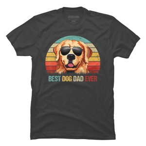 Men's Design By Humans Best Dog Dad Ever Golden Retriever By LuckyCharm99 T-Shirt - 1 of 2