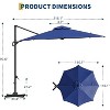 GustoWave Rotating 10Ft Patio Umbrella for Pool, Deck, Garden - 2 of 4