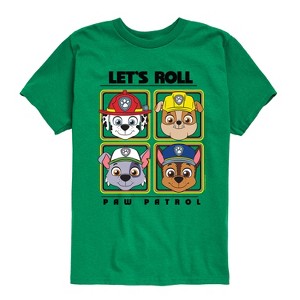 Boys' - Paw Patrol - Let's Roll Marshall Rubble Chase Everest Short Sleeve Graphic T-Shirt - 1 of 4