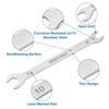 Unique Bargains 3cr13 Stainless Steel Chrome Plated Thin Metric Double Open-Ended Wrench - 3 of 4