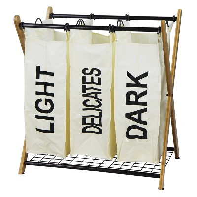 Oceanstar X-Frame  3-Bag Laundry Sorter, White