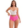 INSPIRE CHIC Women's Mid Rise Hollow Lace Hip-Lifting Full Coverage Breathable Briefs - 4 of 4