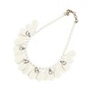SOHI Women's Daisy White Party Stone Statement Necklace - 2 of 4