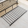 NicBex 77.3" Morden Day Bed Twin Size Metal Daybed with Trundle Sleeper Sofa with Flexible Bed for Living Room, Black - 3 of 4