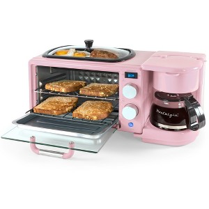 Nostalgia 3-in-1 Retro Breakfast Station - Includes 5 Cup Coffee Maker, Non-Stick Ceramic Griddle, and 4-Slice Toaster Oven - 1 of 4