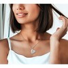 EVERLY JEWELRY | Sterling Silver 24mm Heart Locket Pendant Engraved Rose & "Love" Pendant With cable Chain, 18-inch - 4 of 4
