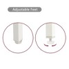 NicBex 1 Drawer Nightstand with Rattan Door Panels Set of 2,Bedside Table with Aluminum Alloy Handle and Metal Legs,Side Table for Bedroom,White - 4 of 4
