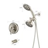 ALEXOUN  Shower System with Tub Spout Rain Shower Tub Set, High Pressure Dual 2 in 1 Shower Combo Faucet with Valve - 3 of 4