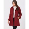 INSPIRE CHIC Women's Winter Classic Single Breasted Outwear Overcoat with Pockets - 2 of 4