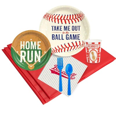 Baseball Time 16 Guest Red Party Pack