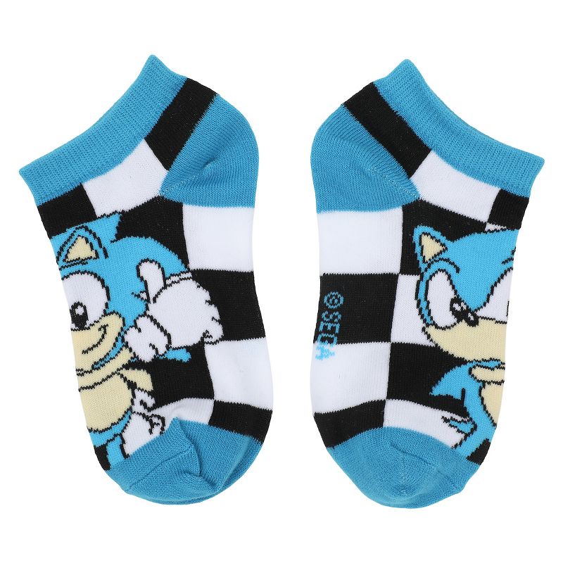 Youth Sonic the Hedgehog Ankle Socks 6-Pack - Speedy Style for Kids, 2 of 7